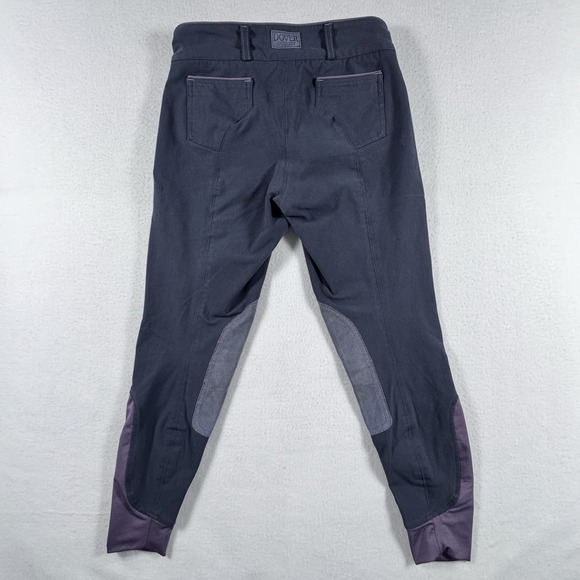 Dover Saddlery Equestrian Riding Breeches Pants Womens 26 Navy Suede Stretch - Picture 4 of 9